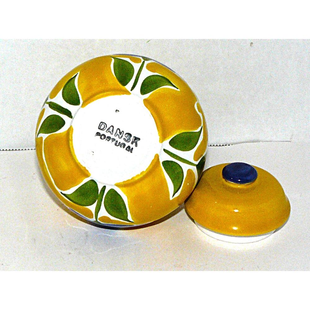 Vintage Dansk St Tropez Portugal Hand-Painted Pitcher Creamer Sugar Bowl w Lid - Picture 7 of 10